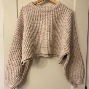Oak + Fort Chunky Knit Cropped Sweater